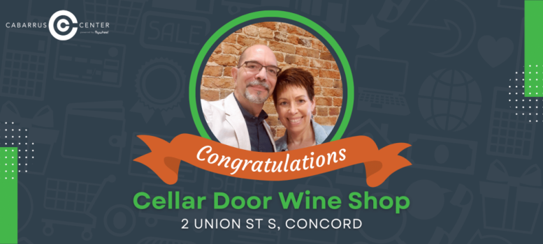 Cellar Door Wine Shop congratulations banner